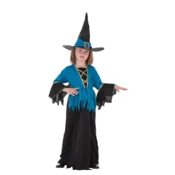 Disfraz de Bruja Azul Elegante para niña