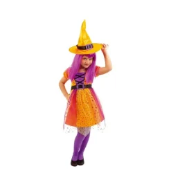 Disfraz de Bruja Naranja para niña