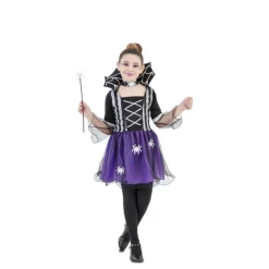 Disfraz de Brujita Arácnida con falda para niña