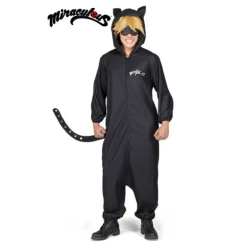 Disfraz de Cat Noir Pijama de Miraculous Ladybug con peluca para hombre