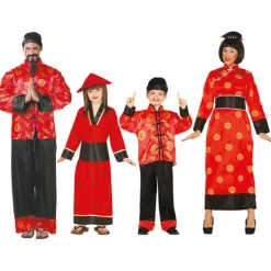 Disfraz de China rojo para mujer