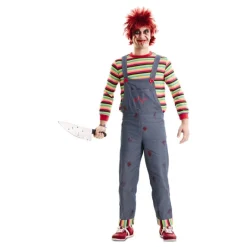 Disfraz de Chucky con peto para hombre