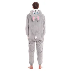 Disfraz de Conejo Gris con Capucha para hombre