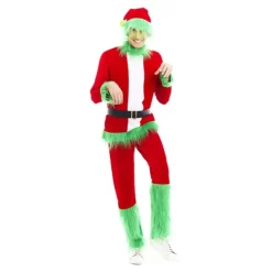 Disfraz de Duende Gruñón de Navidad Verde para Hombre