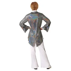 Disfraz de Estrella Rock Plateado para hombre