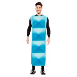 Disfraz de Figura de Tetris Azul Claro para adultos