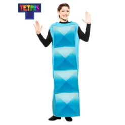 Disfraz de Figura de Tetris Azul Claro para adultos