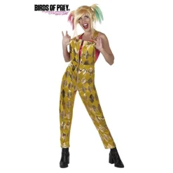 Disfraz de Harley Quinn Dorado Aves de Presa mujer