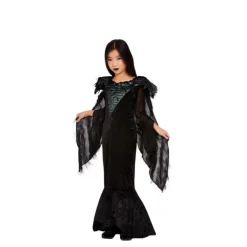 Disfraz de la Princesa Cuervo Elegante negro para niña