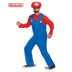 Disfraz de Mario Nintendo Super Mario Brothers clásico para hombre