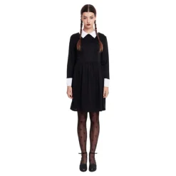 Disfraz de Miércoles con Mangas Blancas para Mujer