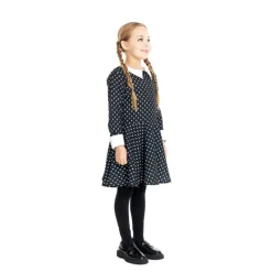 Disfraz de Niña Siniestra con Estampado de Calavera