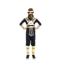 Disfraz de Ninja Kombat Serpiente Negro y Dorado para Niños