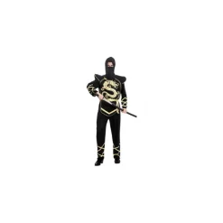 Disfraz de Ninja Negro y Dorado para hombre