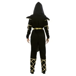Disfraz de Ninja Negro y Dorado para mujer