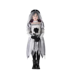 Disfraz de Novia Cadáver sombría para niña