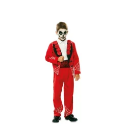 Disfraz de Novio del Día de los Muertos Rojo para niño
