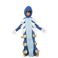 Disfraz de Oruga Azul y Dorada con Capucha para Niño