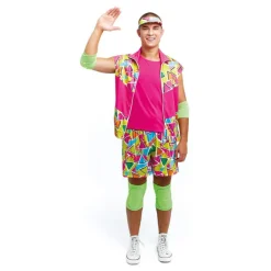 Disfraz de Patinador Roller Rosa Años 70 para Hombre