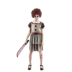 Disfraz de Payasa del Terror para niña