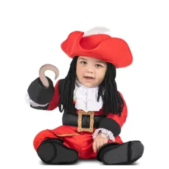 Disfraz de Pirata Garfio Rojo para Bebé y Niña