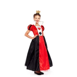 Disfraz de Reina de Corazones Rojo y Negro para niña