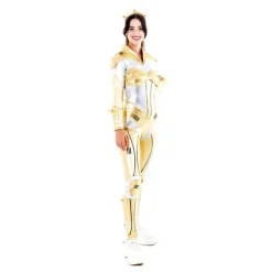 Disfraz de Robot Woman Estelar Dorado para mujer