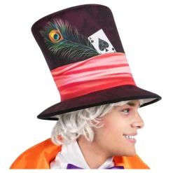 Disfraz de Sombrerero Loco Naranja y Azul para Hombre