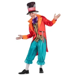 Disfraz de Sombrerero Loco Naranja y Azul para Hombre