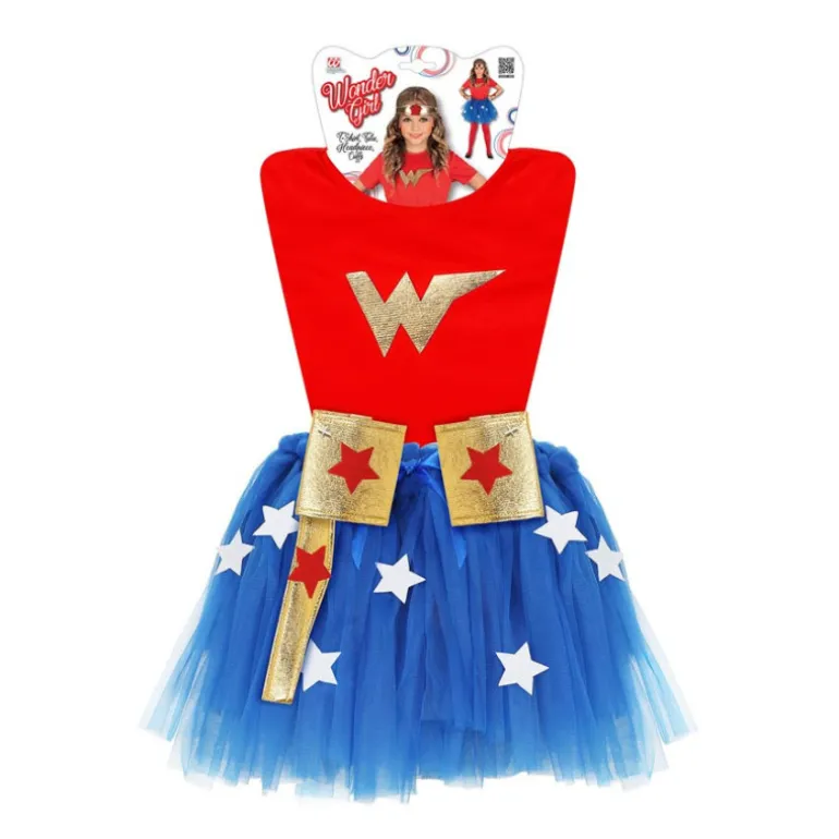 Disfraz de Súper Heroína Roja y Azul para Niña