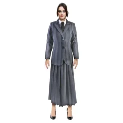 Disfraz de Uniforme Rayas Miércoles para Mujer