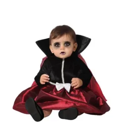 Disfraz de Vampiresa rojo y negro para bebé y niños