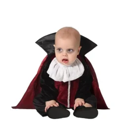 Disfraz de Vampiro negro y rojo para bebé y niños
