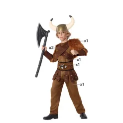 Disfraz de Vikingo Marrón para niño