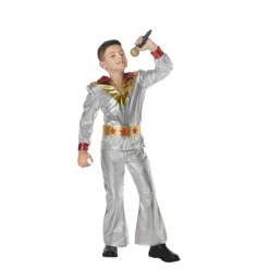 Disfraz Infantil de Disco Plateado Años 70