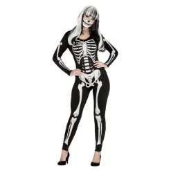Disfraz o mono de Esqueleto para mujer