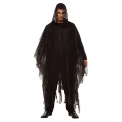 Disfraz o Poncho Siniestro Negro para hombre 170 cm