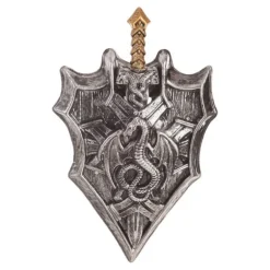 Escudo y Espada con Dragón de 38x60 cm