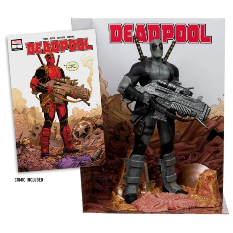 Estatua Deadpool Grey Suit Chase 1/6 McFarlane Toys 27 cm