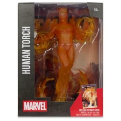 Estatua Human Torch Marvel 2 in 1 10 de PVC 29 cm