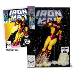 Estatua Iron Man 1/6 PVC 26 cm con Cómic McFarlane Toys