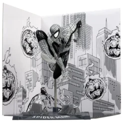 Estatua PVC 1/10 Spider-Man Line Art Gold Label 10 cm
