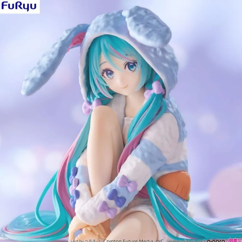 Estatua PVC Noodle Stopper Hatsune Miku Rabbit Ear Hood 14 cm
