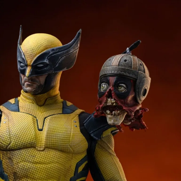 Estatua Wolverine & Headpool Escala 1/10 de Iron Studios