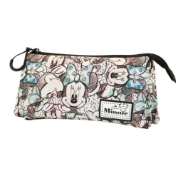 Estuche Portatodo Triple Gris Disney Minnie Mouse Drawing