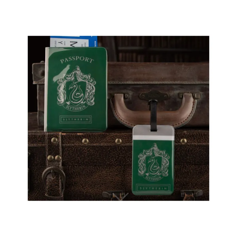 Etiqueta y Funda De Pasaporte Slytherin