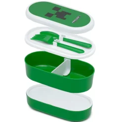 Fiambrera con cubiertos Minecraft Creeper