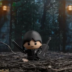 Figura coleccionable Gomee de Wednesday Addams con accesorios y violin