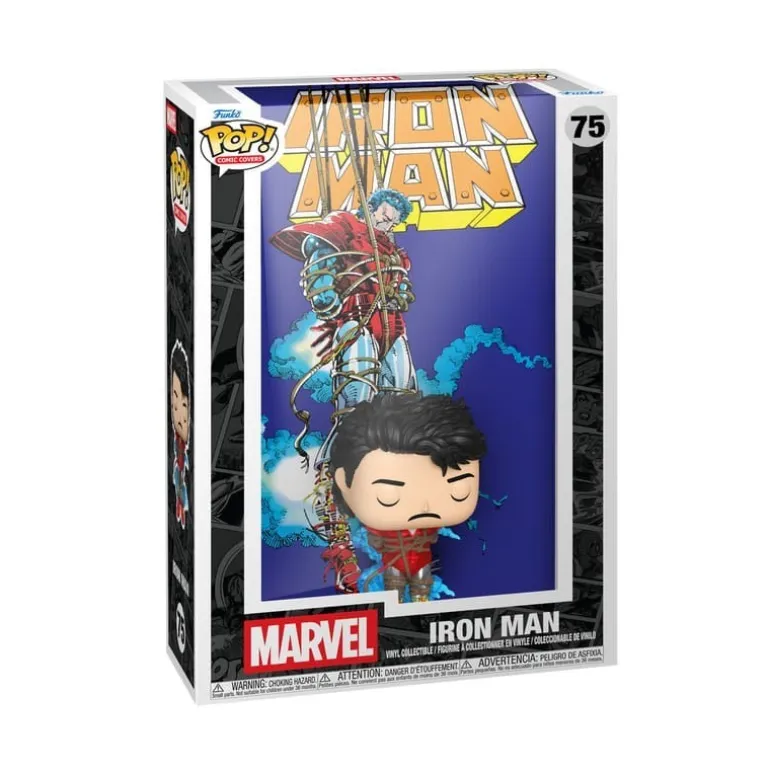 Figura de Vinilo Marvel POP! Comic Cover Iron Man 9 cm