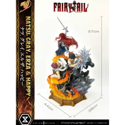 Figura Fairy Tail 1/6 Natsu, Gray, Erza, Happy